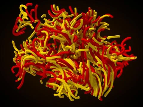 Tangled shapes abstract. Stock Illustration