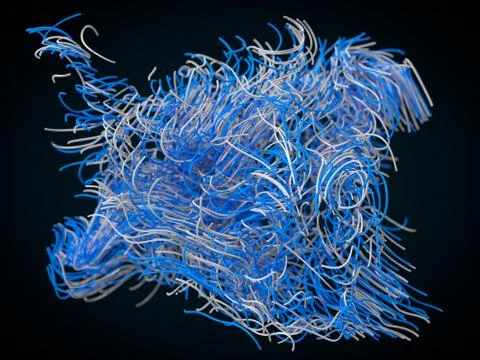 Tangled shapes abstract. Stock Illustration