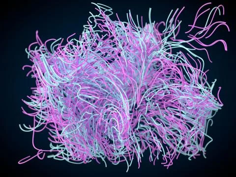 Tangled shapes abstract. Stock Illustration