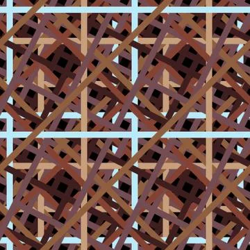 Tangled straight lines vector seamless pattern Stock Illustration