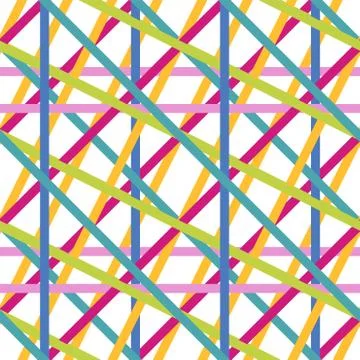 Tangled straight lines vector seamless pattern Stock Illustration