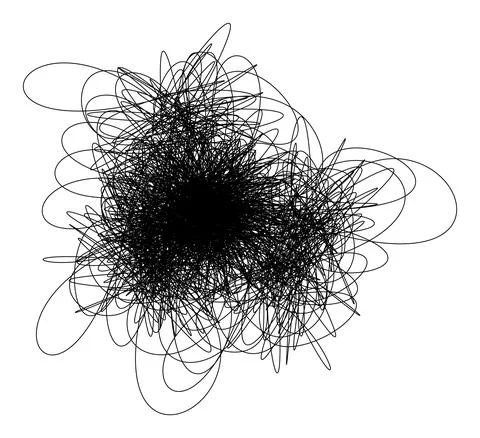 Tangled String Mess Flat Graphics Illustration 스톡 일러스트