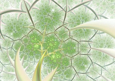 Tangled structure of thin twisted tree branches Иллюстрация