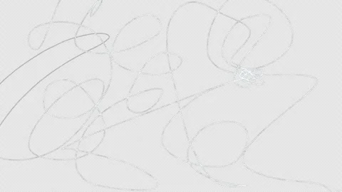 Tangled white lines on a black screen. Stock Footage 281455507