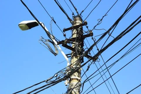 Tangled wires 写真素材