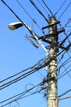 Tangled wires Foto stock