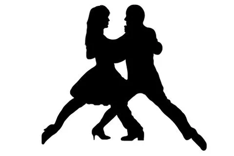 Tango dance couple Stock Illustration