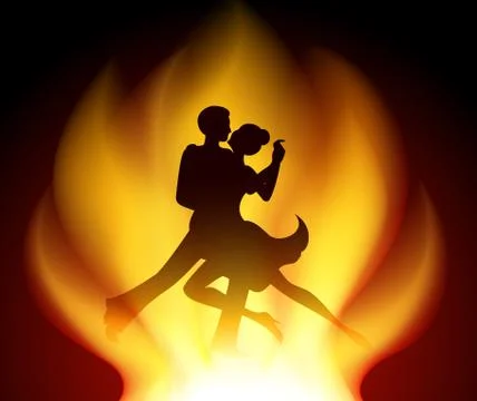 Tango Dancers Stock Illustration