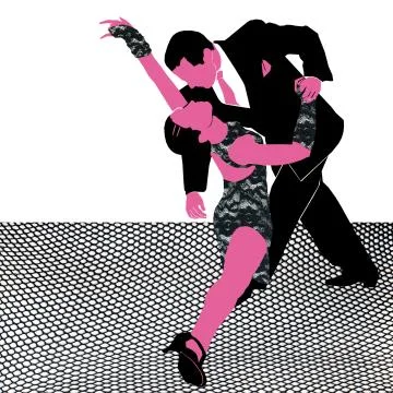 Tango Dancers 스톡 일러스트