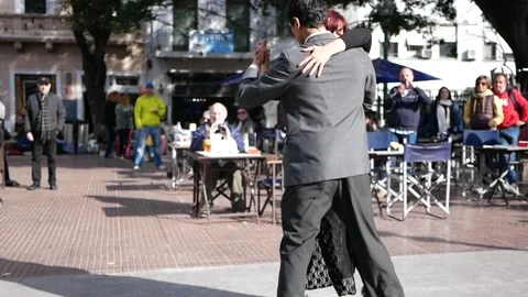 Tango Dancers in San Telmo Stock Footage 156164527