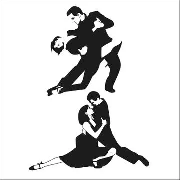 Tango Dancers. Vector illustration Stock Illustration