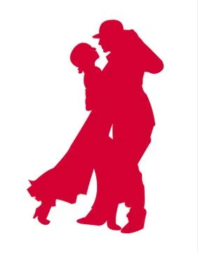 Tango dancing couple Illustrazione stock