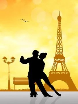 Tango in Paris Illustrazione stock