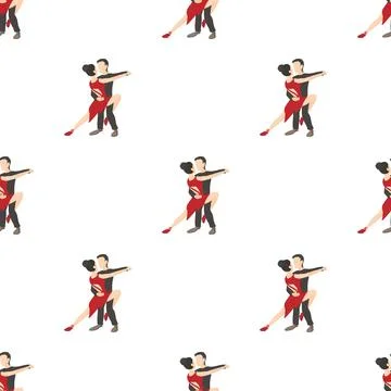 Tango pattern seamless vector Stock Illustration