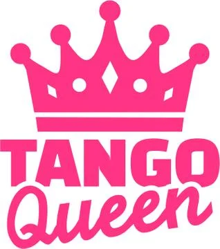Tango queen with crown Stock Illustration