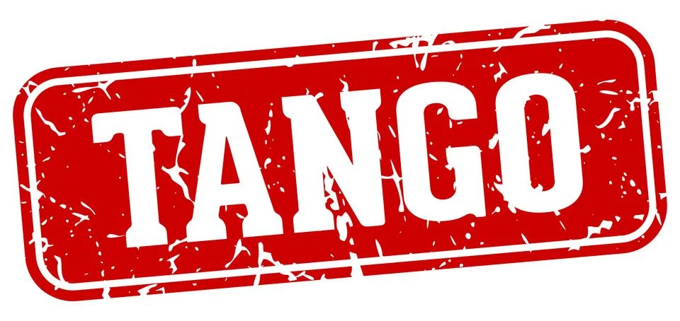 Tango rectangular sign. tango stamp Illustrazione stock