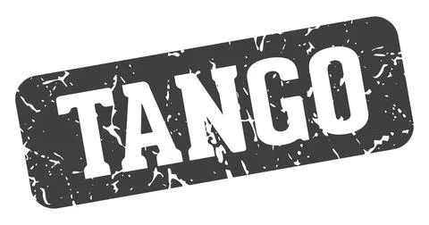 Tango rectangular sign. tango stamp Stock Illustration