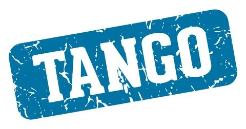 Tango rectangular sign. tango stamp Stock Illustration