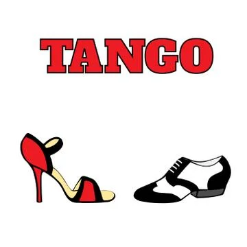 Tango shoes poster Stock Illustration