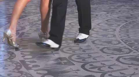 Tango steps in a ballroom 4K Stock Footage 41864870