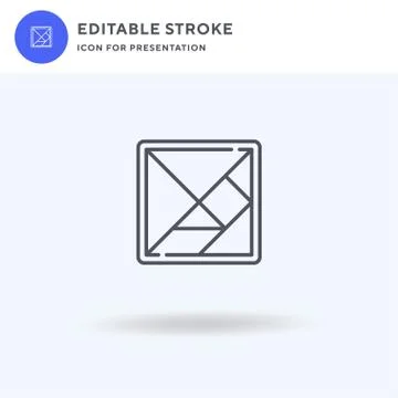 Tangram icon vector, filled flat sign, solid pictogram isolated on white, log Illustrazione stock
