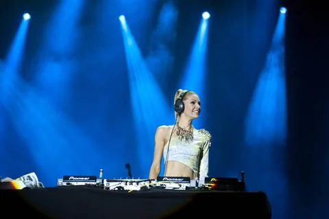 Tanja la Croix performs on the Launching Ceremony of the Cruise Ship Mein ... Stock Photos