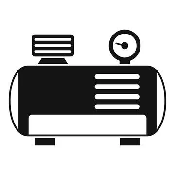 Tank air compressor icon, simple style Illustrazione stock