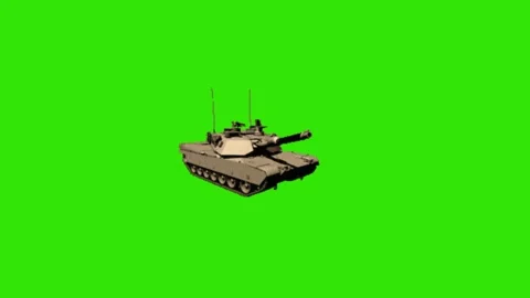 Tank animation on green screen Stock-Footage 334046301