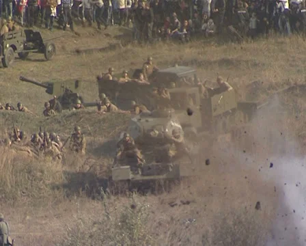 Tank attack Stock Footage 31907268