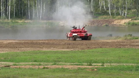 Tank attack Video stock 138314278