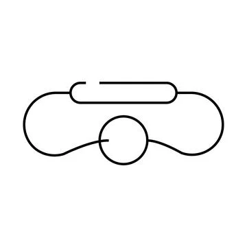 Tank banger line icon vector illustration Stock Illustration