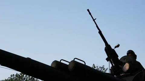The tank commander awaits orders Stock Footage 63081743