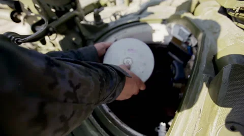 Tank crew reloading tank Stock Footage 61853399