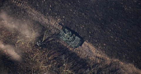 Tank Destruction with a drone 動画素材 237125898