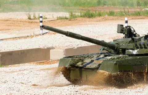 Tank on a field Stock Photos