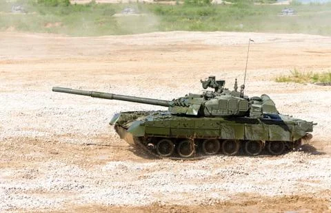 Tank on a field Stock Photos
