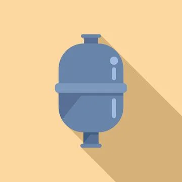 Tank filter icon flat vector. Beach pool Stock Illustration