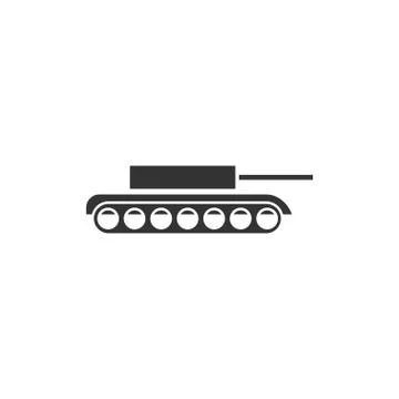Tank icon flat Stock Illustration