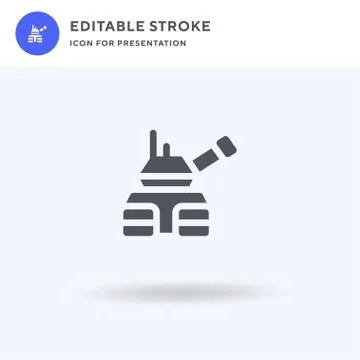 Tank icon vector, filled flat sign, solid pictogram isolated on white, logo イラスト素材