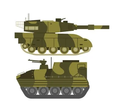 Tank isolated vector illustration Stock Illustration