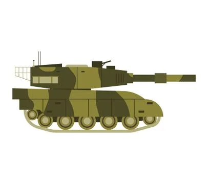 Tank isolated vector illustration Stock Illustration
