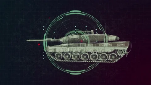 Tank Leopark Grid Video stock 146728305