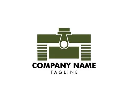Tank logo template icon design elements 스톡 일러스트