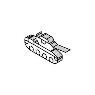 Tank machine isometric icon vector illustration Stock Illustration