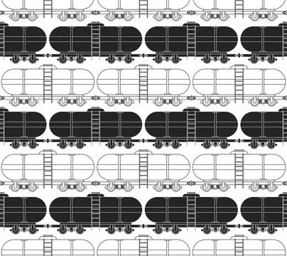 Tank Railway carriage pattern seamless. carriage gas background Stock Illustration