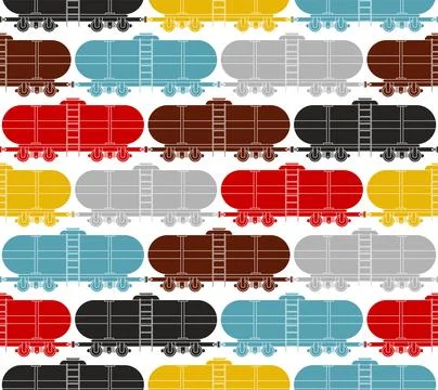 Tank Railway carriage pattern seamless. carriage gas background 스톡 일러스트