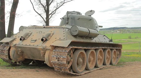 Tank rear view Stock Footage 47911535