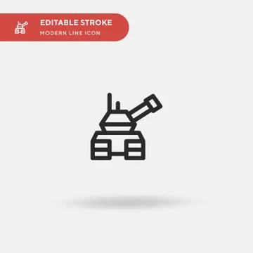 Tank Simple vector icon. Illustration symbol design template for web mobile U Stock Illustration