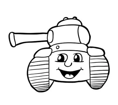 Tank with smile Ilustración de archivo
