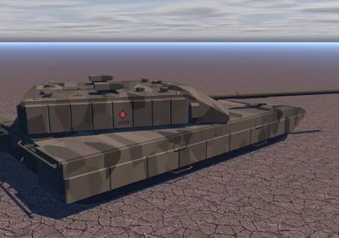 Tank T2 (desert) Stock Illustration